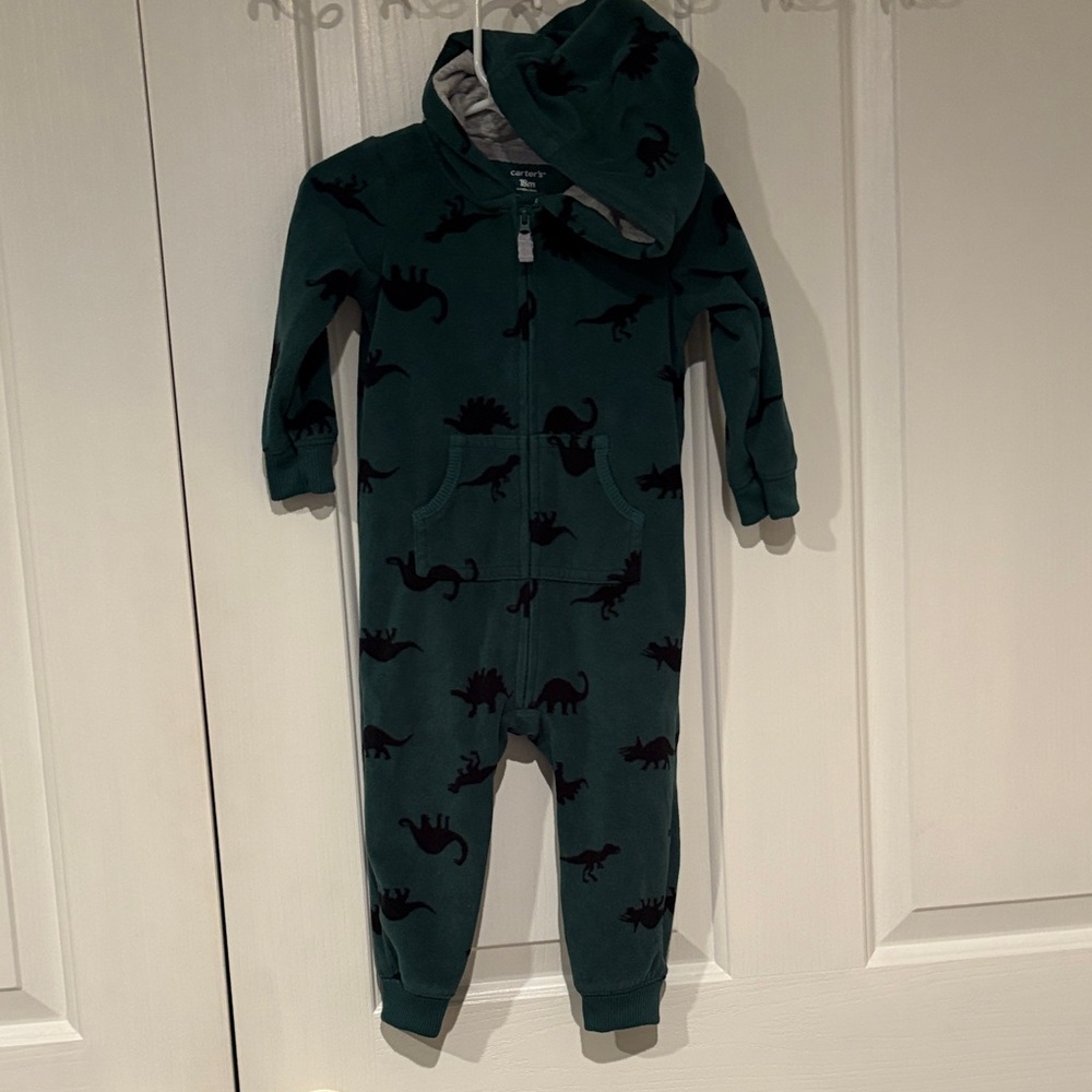 Carter's Teal Dinosaur Footie
